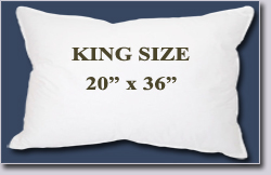 King Size Pillow--20" x 36"