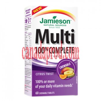 Jamieson Multivitamin 100% Complete Chewable - Citrus Twist 60 tabs.
