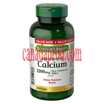 Nature’s Bounty Absorbable Calcium 1200mg 200 softgels