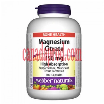 webber naturals Magnesium Citrate 150 mg 300 Capsules