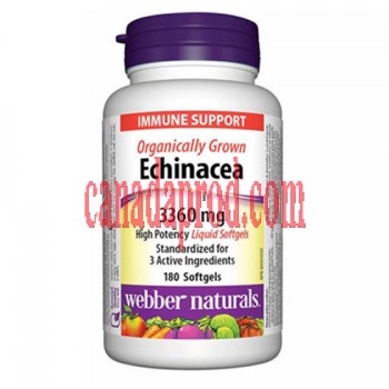 webber naturals Organically Grown Echinacea 3360 mg 180 softgels
