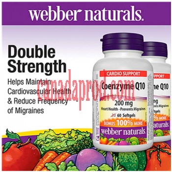 Webber Naturals CoQ10 200mg - 2 x 60 Softgels