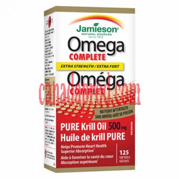 Jamieson Omega Complete Super Krill 500 MG Extra Strength - 125 Softgels