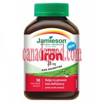 Jamieson Gentle Iron 28 mg 90 Vegetarian Capsules