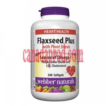 Webber Naturals - Flaxseed Plus with Plant Sterols 240 Softgels