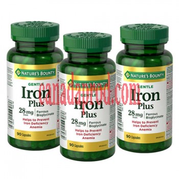 Nature’s Bounty Gentle Iron Plus 28 mg 3 x 90 capsules