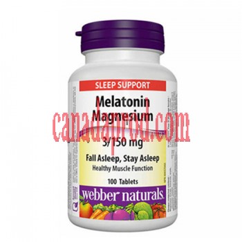webber naturals Melatonin Magnesium 3/150 mg Tablets 100count