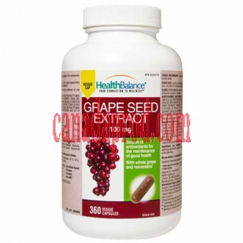 Health Balance - Grape Seed Extract 100 mg - 360 Veggie Capsules