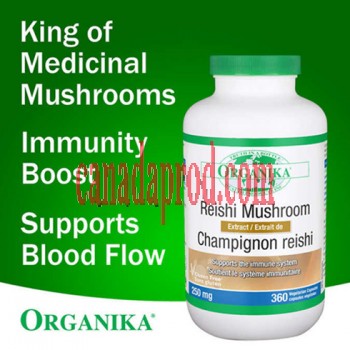 Organika Reishi Mushroom 250 mg Extract Vegetarian Capsules, 360-count