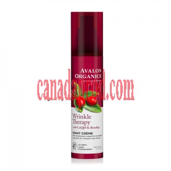 Avalon Organics Wrinkle Therapy with CoQ10 & Rosehip Night Crème 50g