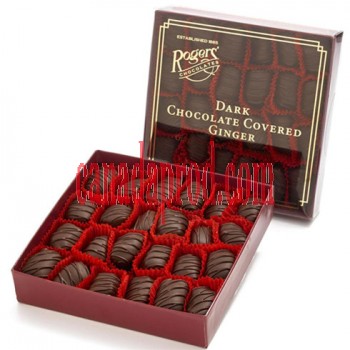 Rogers DARK CHOCOLATE COVERED GINGER 20-23 PIECES 225g