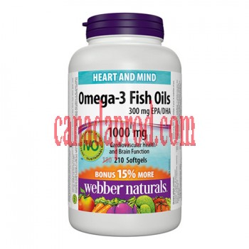 Webber Naturals Omega-3 300 mg 210 Softgels