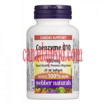 Webber Naturals Coenzyme Q10 100 mg 60 Softgels