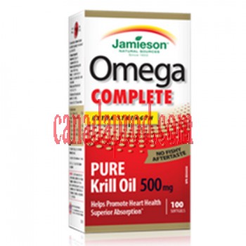 Jamieson omega complete Extra Strength krill 500mg 100softgels .