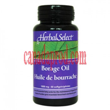 Herbal Select Borage Oil 25% GLA 1000mg/60 softgel 