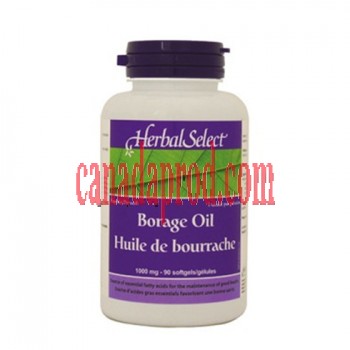 Herbal Select Borage Oil 25% GLA 1000mg/90 softgel 