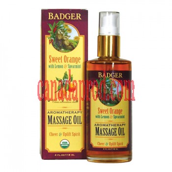 Badger Balm Orange Aromatherapy Massage Oil 118ml
