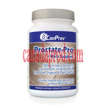 CanPrev Prostate-Pro + Maca Support 100vegetable capsules.