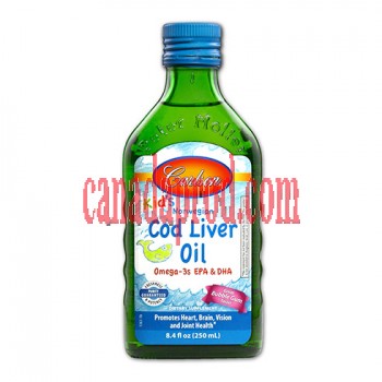 Carlson For Kids Cod Liver Oil Bubble Gum Flavor 250ml