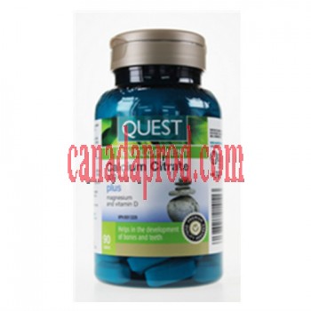 Quest for Health - Canadian Calcium Citrate 300 mg+Mag & Vit D 90 tabs.