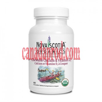 Nova Scotia Organics Calcium + Vitamin D3 (60 Chewable Tab)