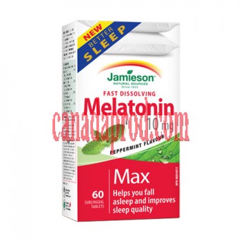 Jamieson Melatonin 10mg Fast Dissolving Tablets 60sublingual tablets.