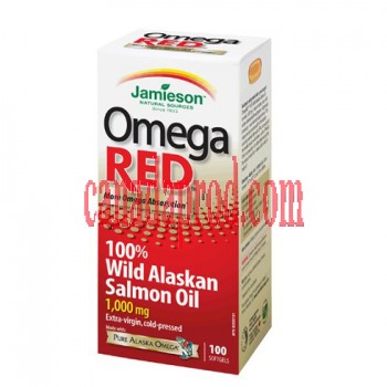 Jamieson Omega Red 100% Wild Alaskan Salmon Oil 1000mg 100softgels