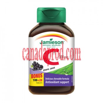 Jamieson Vitamin C Chewable 500mg Grape Juice 120tablets.