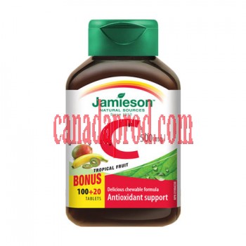 Jamieson Vitamin C Chewable 500mg Tropical Fruit 120tablets.