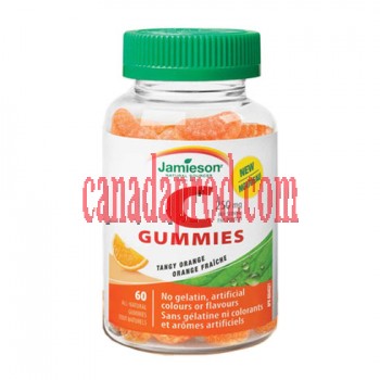 Jamieson Vitamin C 250mg Gummies Tangy Orange 60gummies.