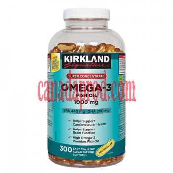 Kirkland Signature Super Concentrate Omega-3 Fish Oil 1000mg 300softgels