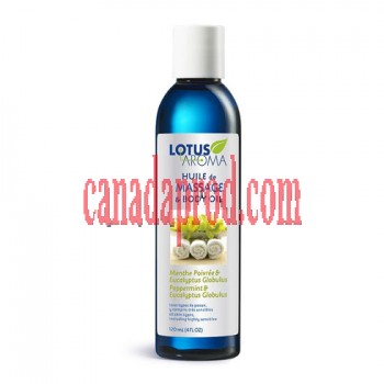 Lotus Aroma Massage & Body Oil Peppermint & Eucalyptus Globulus 120ml