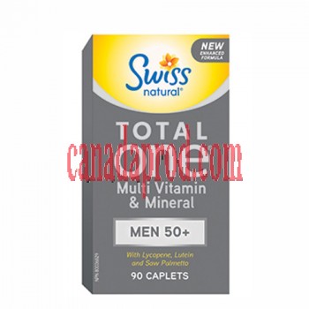 Swiss Natural Total One Men 50+ Multi Vitamin & Mineral 90 caplets.