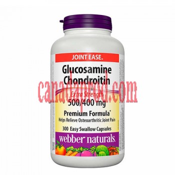 Webber Naturals Glucosamine Chondroitin Sulfate Extra Strength 500/400mg 300capsules