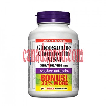 Webbernaturals Glucosamine Chondroitin MSM 120tablets