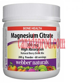 webber naturals Magnesium Citrate 300mg Powder 200g