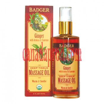 Badger Balm Ginger Deep Tissue Massage Oil 118ml