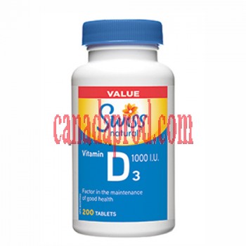 Swissnatural Vitamin D3 1000 I.U.200tablets