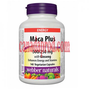 webber naturals Maca Plus with Ginseng Vegetarian Capsules, 140-count