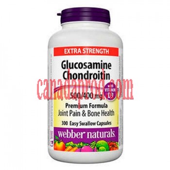 Webber Naturals Glucosamine and Chondroitin Sulfate 300 Capsules