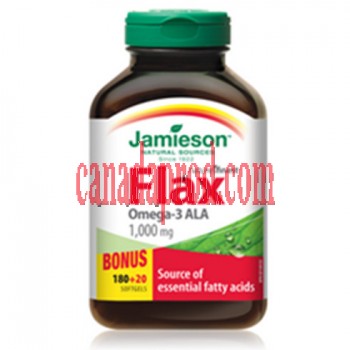 Jamieson Flax Oil Omega-3 1000mg 200softgels.