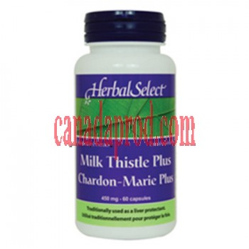 Herbal Select Milk Thistle STD 80% - Gel Caps 450 mg/60caps 