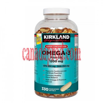Kirkland Signature Super Concentrate Omega-3 Fish Oil 1200 mg 330 softgels
