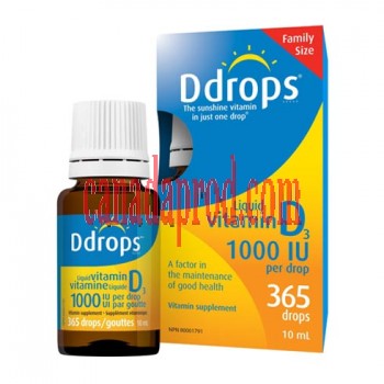 DDrops Liquid Vitamin D3 1000IU 365drops
