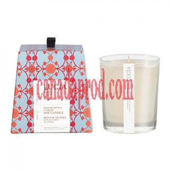 Lucia Damask Rose & Cypress Soy Candle 50h